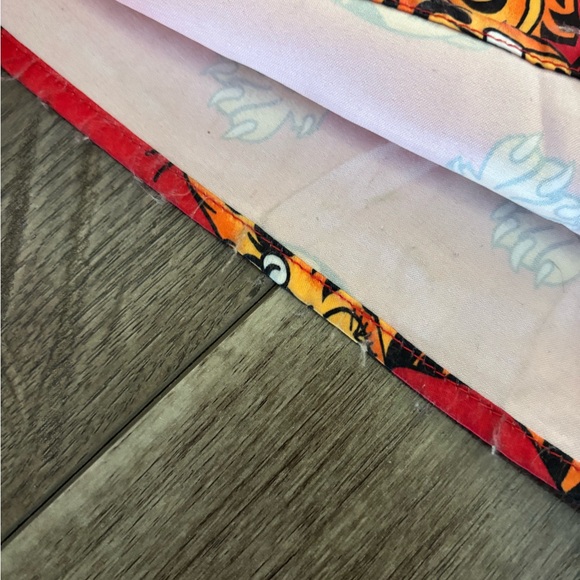 Dressed in Lala Red Tiger Print Satin PANTS ONLY large - Picture 9 of 12